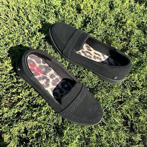 Skechers Women’s Leather Stud Embellished Loafers‎ Size 9 Black - Picture 5 of 17